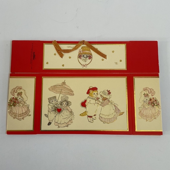 Lot 3 VTG 1985 Kitty Cucumber Merrimack Valentine’s Day Gift Boxes Party Favors - Picture 2 of 11